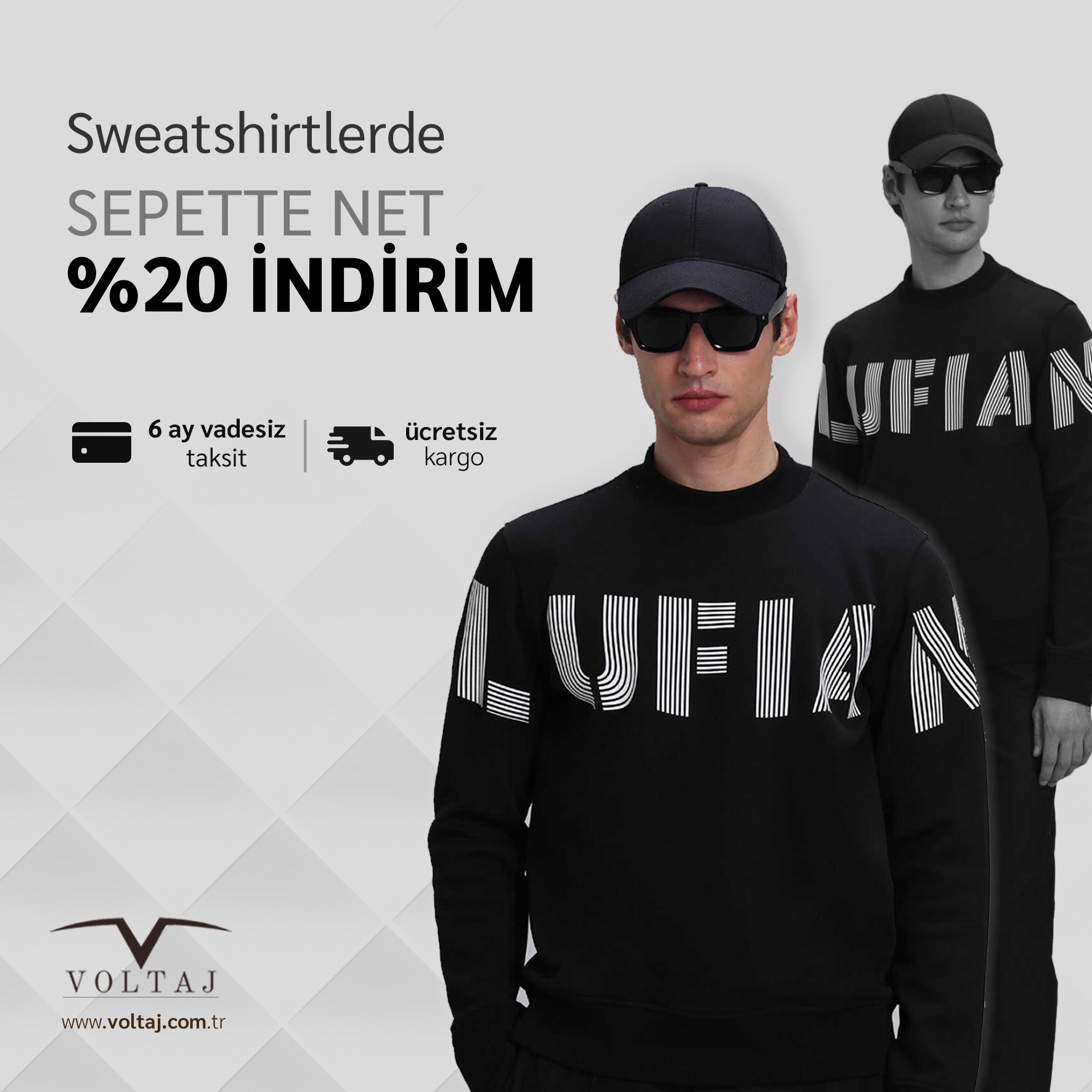 Sweatshirtlerde Sepette Net %20 İndirim 