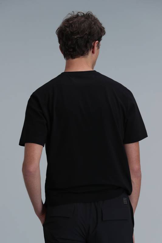 Adrıan Modern Grafik T- Shirt Siyah