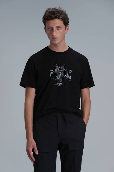 Adrian Modern Graphic T-Shirt Black - Thumbnail