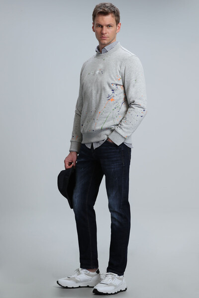 Lufian - Alexander Erkek Sweatshirt Gri (1)