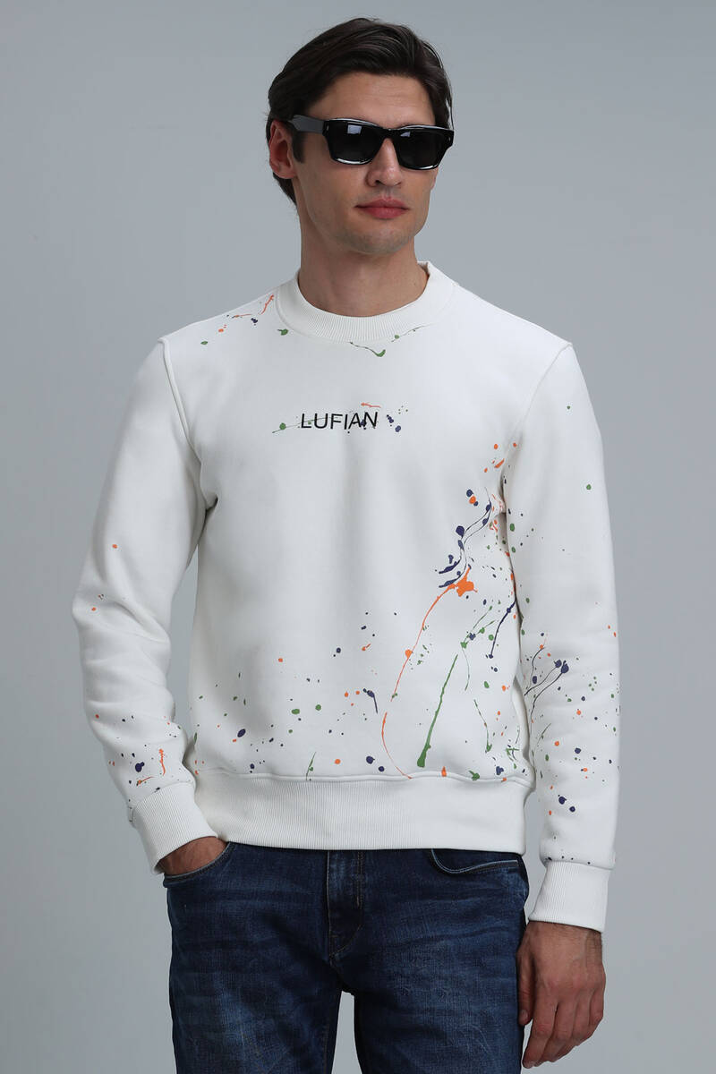 Alexander Erkek Sweatshirt Kırık Beyaz