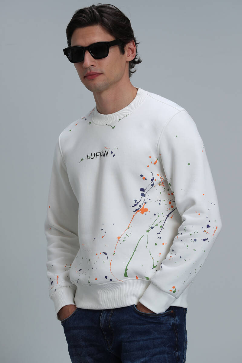 Alexander Erkek Sweatshirt Kırık Beyaz