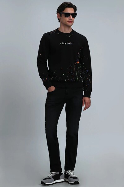 Lufian - Alexander Erkek Sweatshirt Siyah (1)