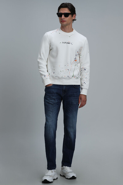 LUFIAN - Alexander Men's Sweatshirt Off White (1)