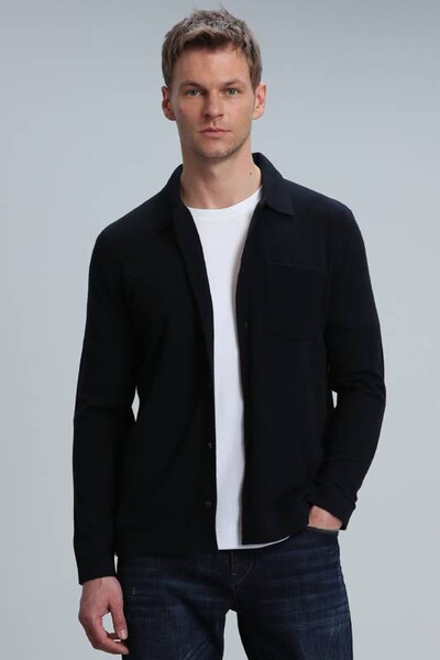 LUFIAN - Alter Men's Sweater Navy Blue