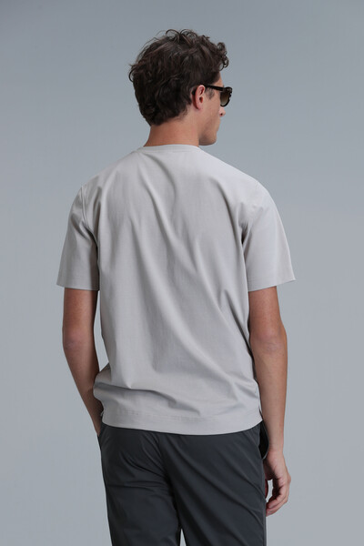 Antony Modern Grafik T- Shirt Taş - 6