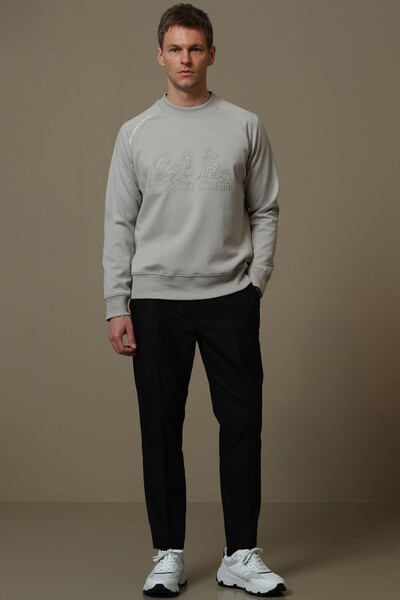 LUFIAN - Bert Erkek Sweatshirt Bej (1)