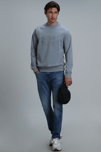 Bert Men's Sweatshirt Blue - Thumbnail