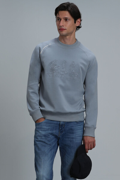 Bert Men's Sweatshirt Blue - Thumbnail