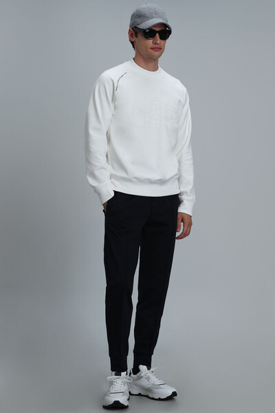 Bert Men's Sweatshirt Off White - Thumbnail