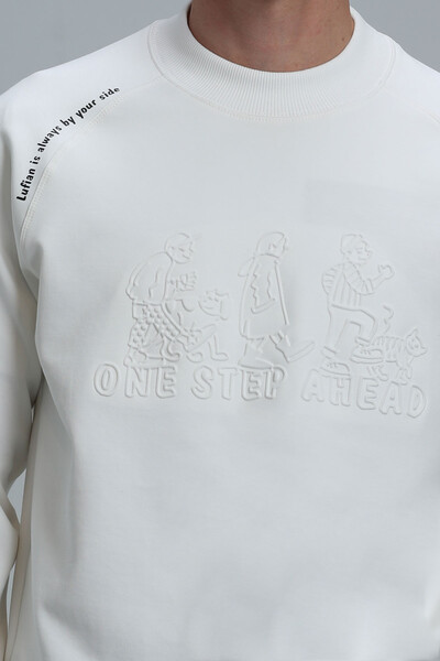 Bert Men's Sweatshirt Off White - Thumbnail