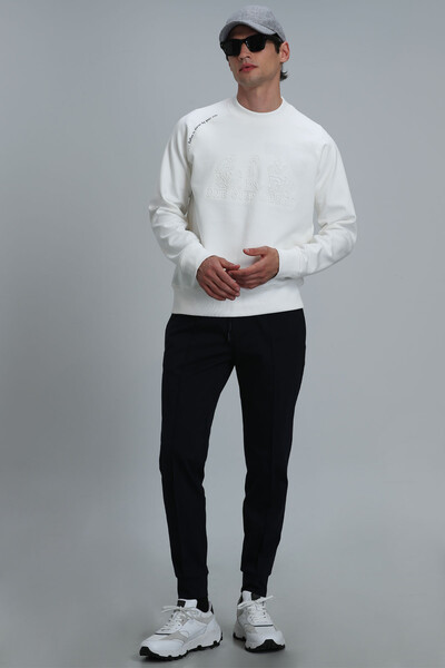 Bert Men's Sweatshirt Off White - Thumbnail