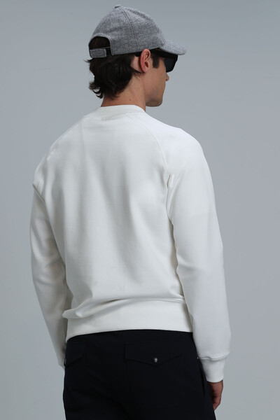 Bert Men's Sweatshirt Off White - Thumbnail