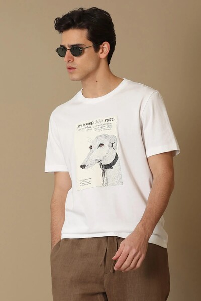 LUFIAN - Best Men's Graphic Basic T-Shirt White (1)