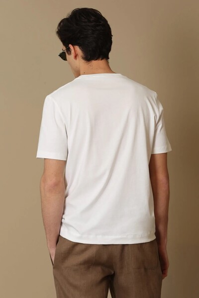 Best Men's Graphic Basic T-Shirt White - Thumbnail