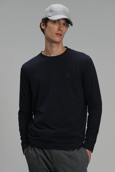 Blend Men's Long Sleeve T-Shirt Navy Blue - Thumbnail