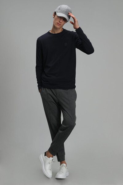 Blend Men's Long Sleeve T-Shirt Navy Blue - Thumbnail