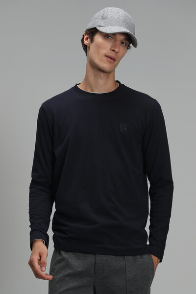 Blend Men's Long Sleeve T-Shirt Navy Blue - Thumbnail