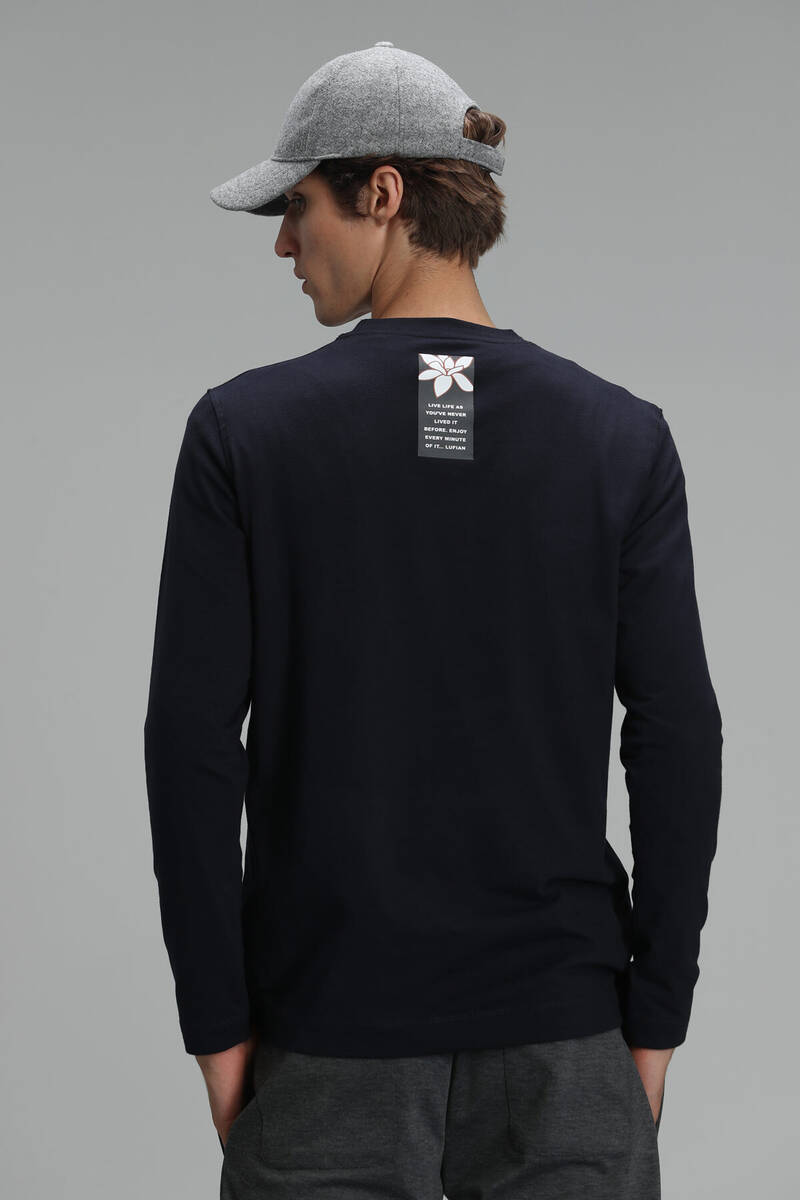 Blend Men's Long Sleeve T-Shirt Navy Blue