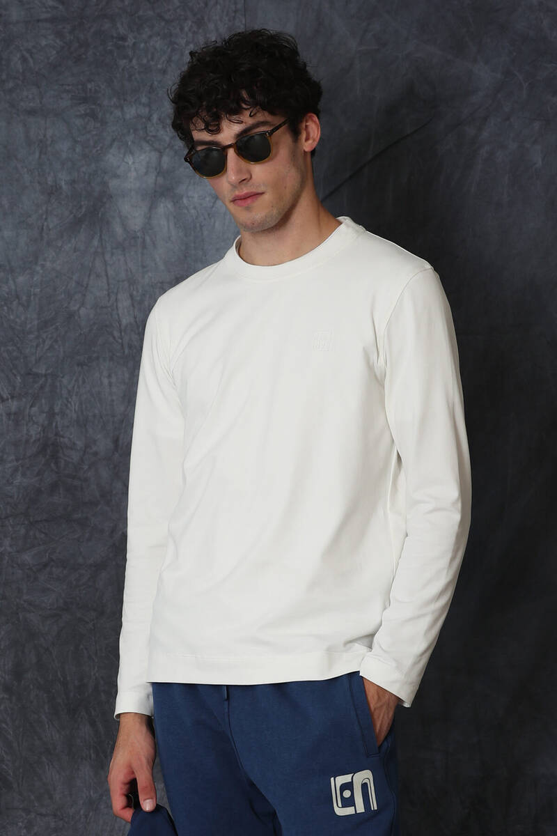 Blend Men's Long Sleeve T-Shirt Off White