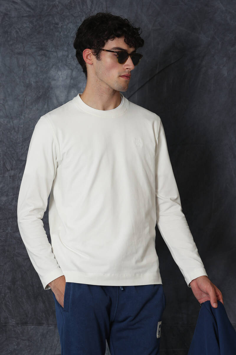 Blend Men's Long Sleeve T-Shirt Off White