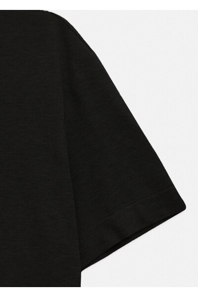 Boss Black Color Crew Neck Piqué T-Shirt - 3