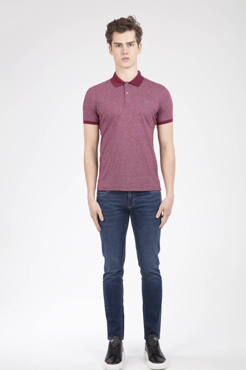 Brad Polo Men's T-Shirt Claret Red - 2