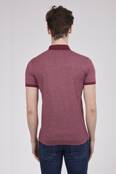 Brad Polo Men's T-Shirt Claret Red - 4