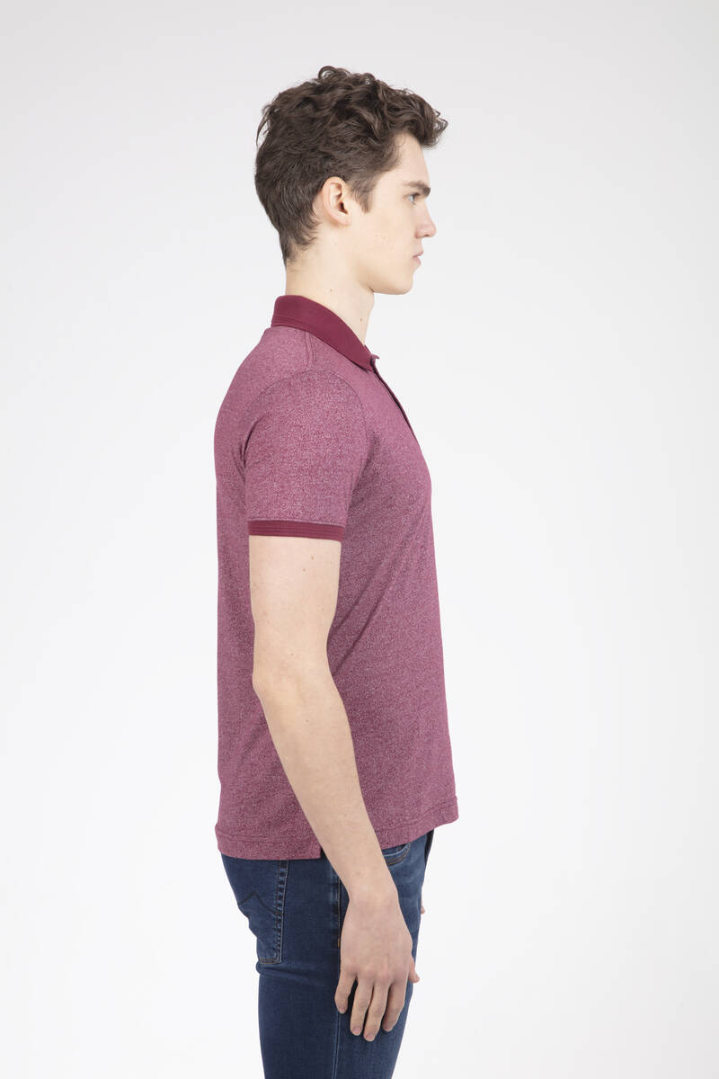 Brad Polo Men's T-Shirt Claret Red - 3