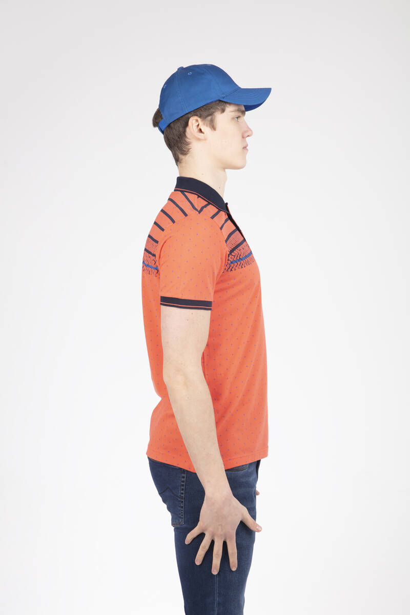 Brent Polo Men's T-Shirt Orange - 3