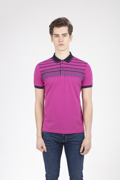 Brent Polo Men's T-Shirt Pink - 1