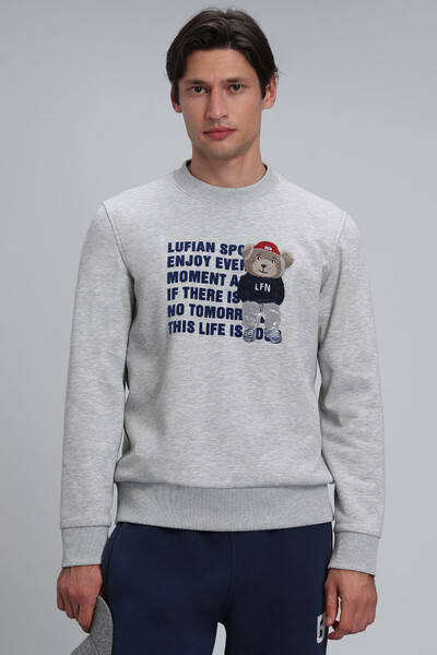 Lufian - Bud Erkek Sweatshirt Gri