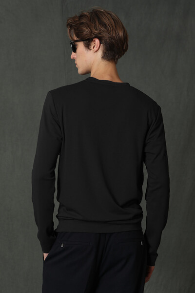 Carter Men's Long Sleeve T-Shirt Black - Thumbnail