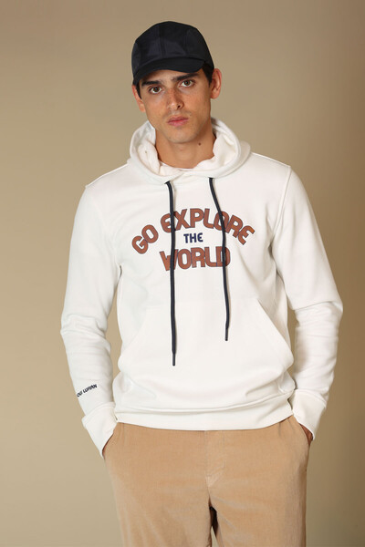 LUFIAN - Charge Men's Sweatshirt Off White