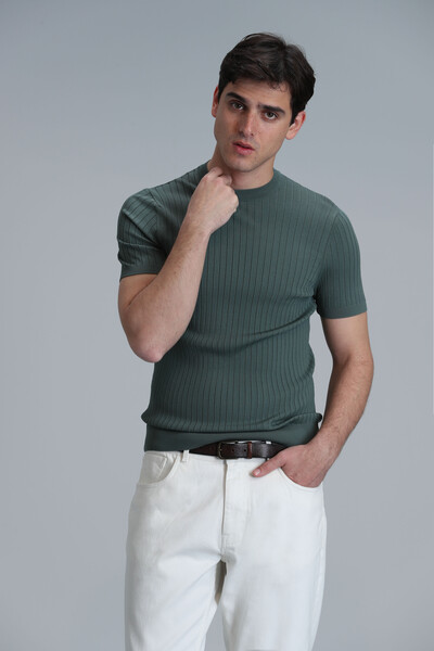 Class Men's Sweater Smoke Green - Thumbnail