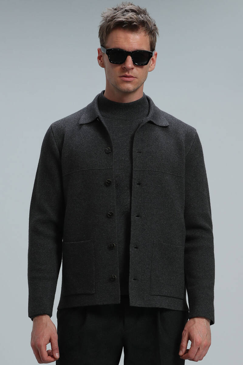 Daks Men's Cardigan Anthracite