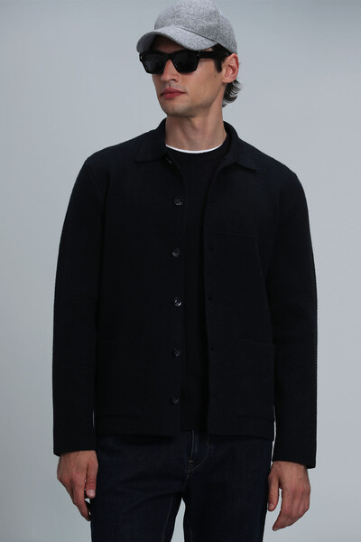 Daks Men's Cardigan Navy Blue - Thumbnail