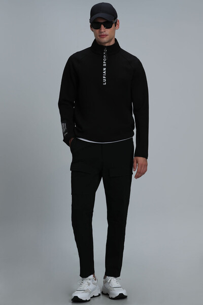 Davın Men's Sweatshirt Black - Thumbnail