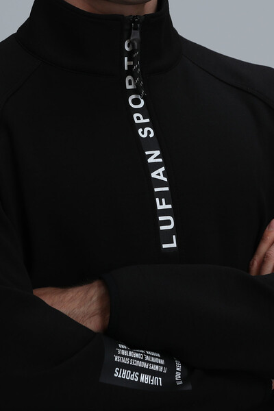 Davın Men's Sweatshirt Black - Thumbnail