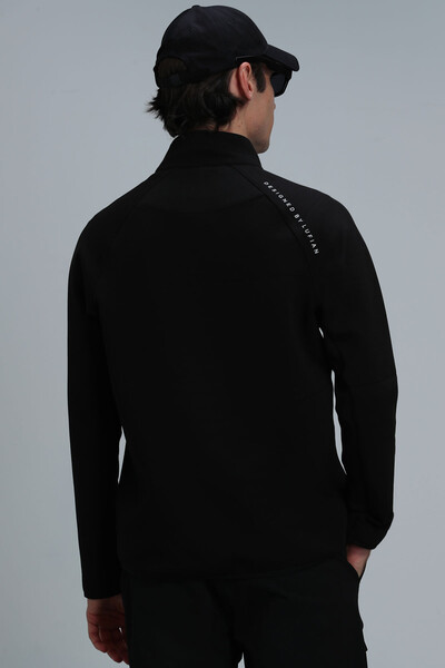 Davın Men's Sweatshirt Black - Thumbnail