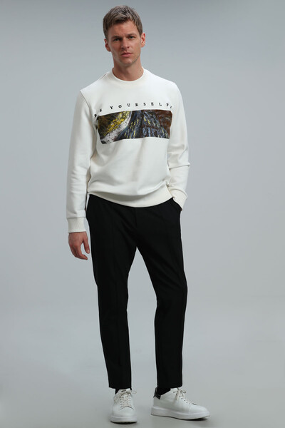 Dean Men's Sweatshirt Off White - Thumbnail