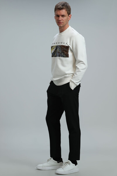 Dean Men's Sweatshirt Off White - Thumbnail