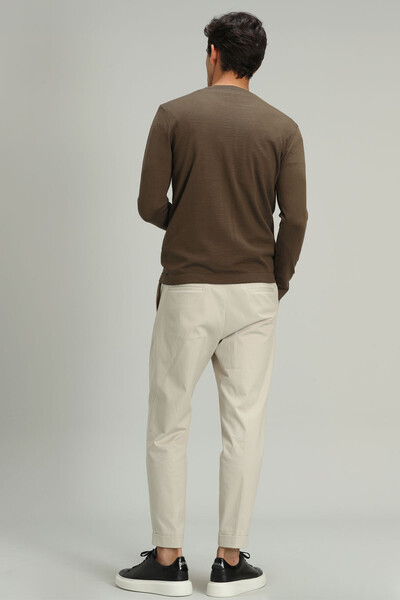 Dion Woolen Men's Sweater Camel - Thumbnail