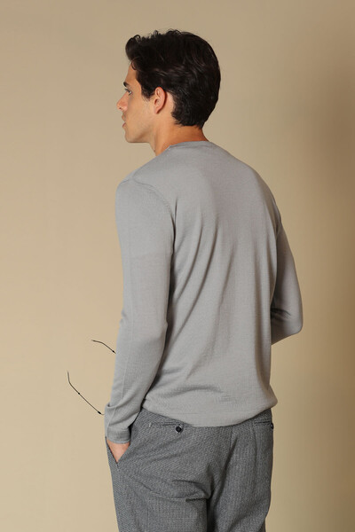 Dion Woolen Men's Sweater Gray - Thumbnail