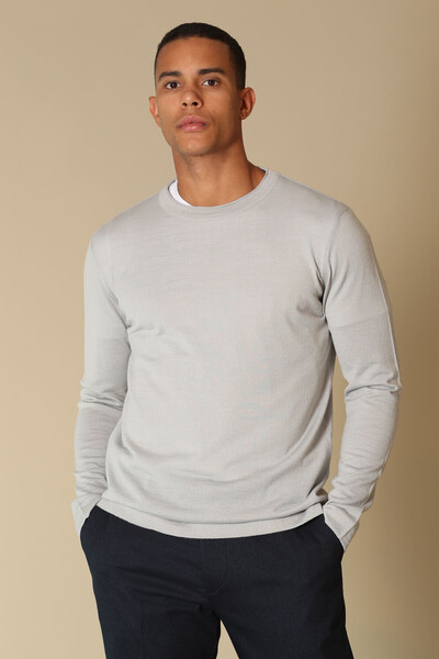 LUFIAN - Dion Woolen Men's Sweater Stone