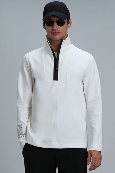 LUFIAN - Earl Men's Sweatshirt Off White