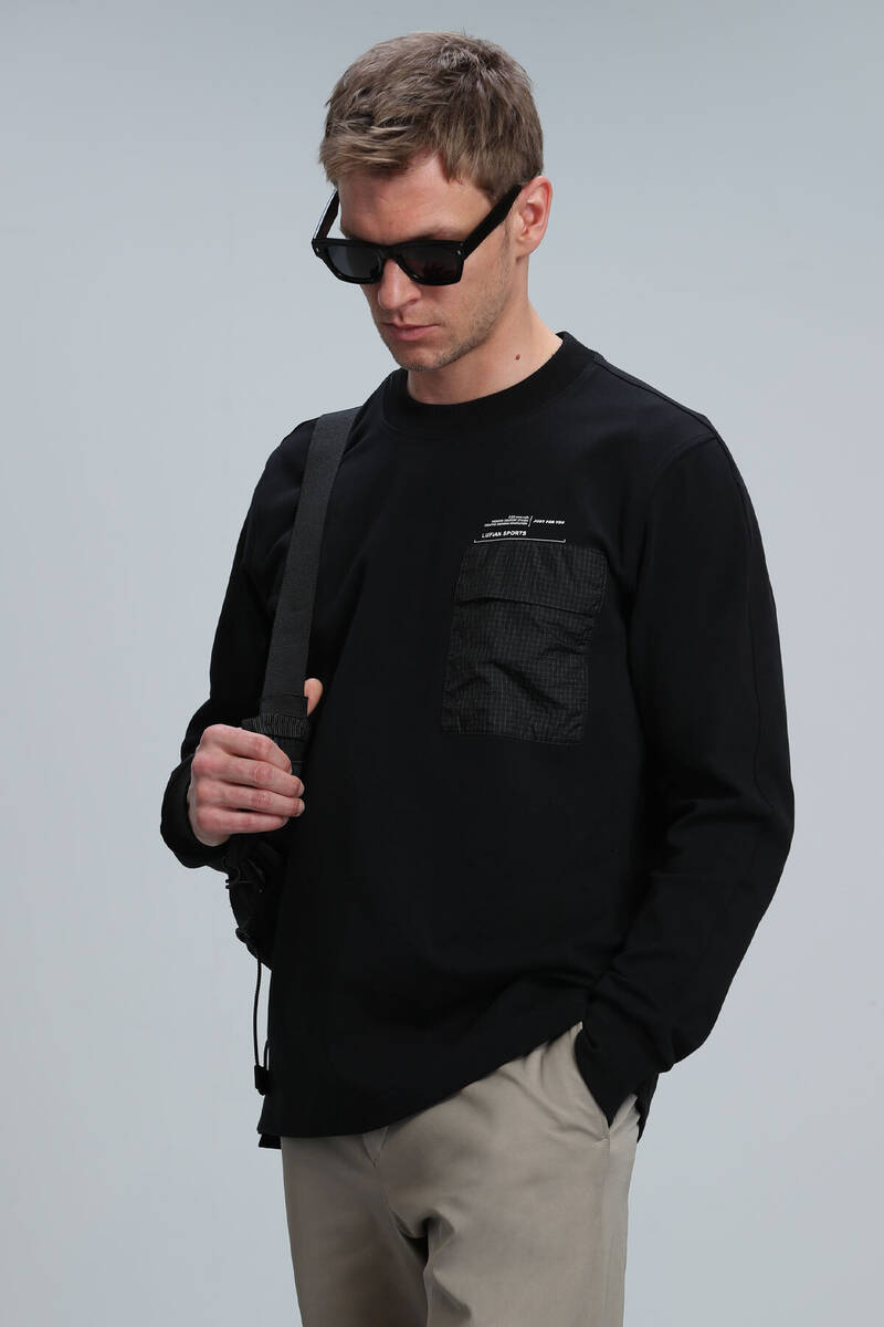 Eldon Erkek Sweatshirt Siyah