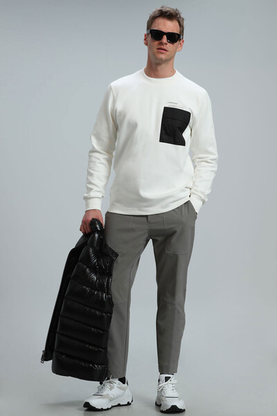 LUFIAN - Eldon Men's Sweatshirt Off White (1)