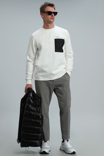 Eldon Men's Sweatshirt Off White - Thumbnail