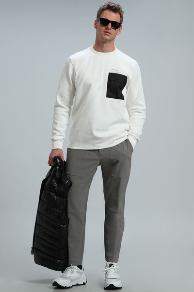 Eldon Men's Sweatshirt Off White - Thumbnail